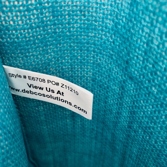 Turquoise Burlap Hask Perfect Hair Tote - Picture 5 of 5